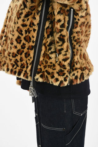 Animal Printed Faux Fur Jacket