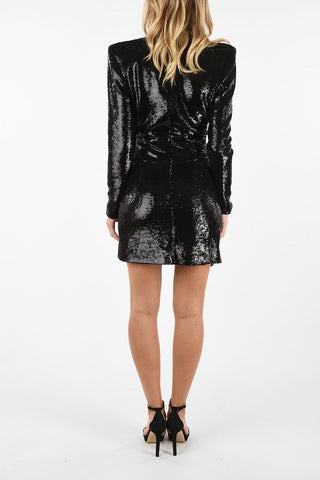 Sequined Mini Dress With Pockets