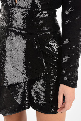 Sequined Mini Dress With Pockets