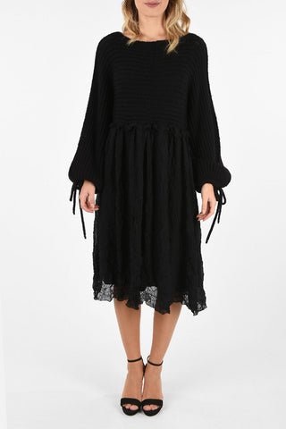 Knit Midi Dress with Pocket