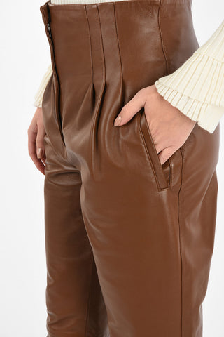 Lamb Leather Slim Fit Pants