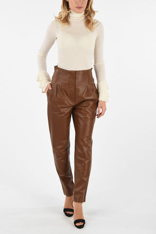 Lamb Leather Slim Fit Pants
