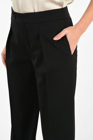 Mid-rise single pleat Palazzo Pants