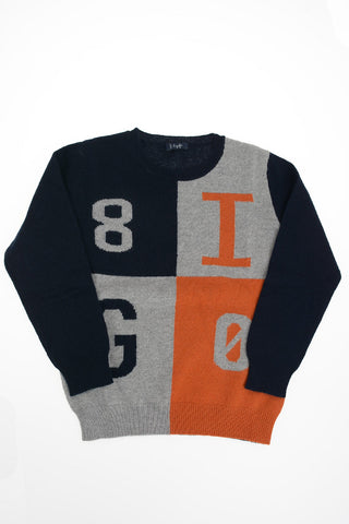 embroidered crew-neck sweater