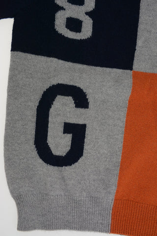 embroidered crew-neck sweater