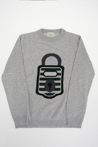embroidered crew-neck sweater