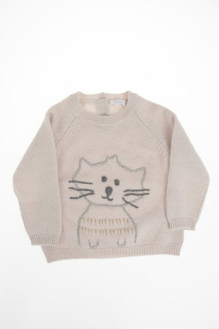 embroidered crew-neck sweater