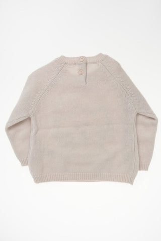 embroidered crew-neck sweater