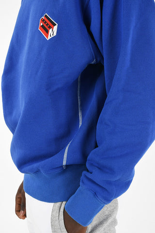 Stretch Cotton Monogram Crew-Neck Sweatshirt