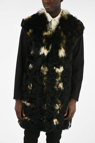 Shearling Single Breasted Coat with Hidden Closure
