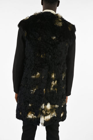 Shearling Single Breasted Coat with Hidden Closure