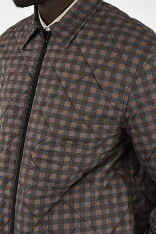 Quilted Padded Jacket with Zip Closure