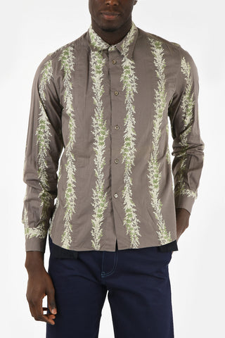 Printed Spread Collar Shirt