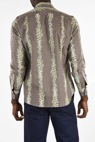 Printed Spread Collar Shirt