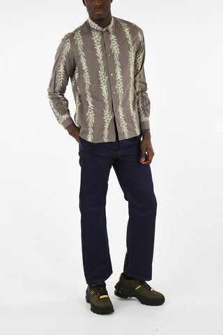 Printed Spread Collar Shirt