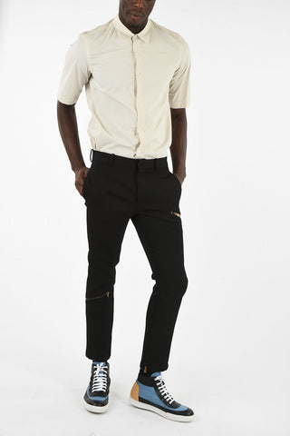 Straight Fit Pants with Hidden Closure