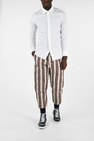 Cotton Slim Fit Spread Collar Shirt