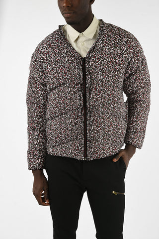 Printed Fabric Jacket with Zip Closure