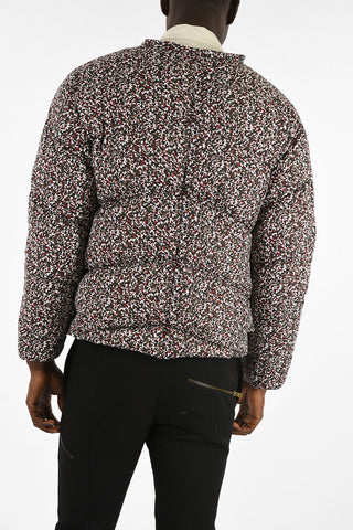 Printed Fabric Jacket with Zip Closure