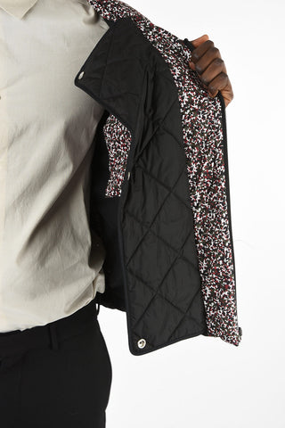 Printed Fabric Jacket with Zip Closure