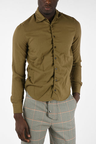 Camicia Slim Fit con Collo Francese L/S