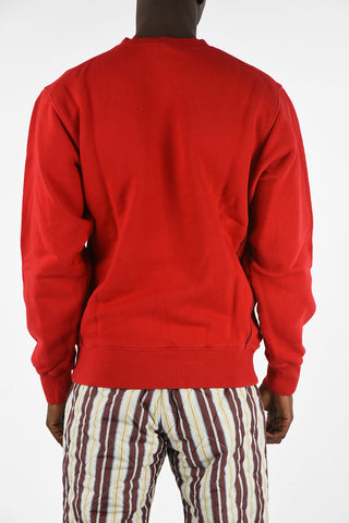 Stretch Cotton Monogram Crew-Neck Sweatshirt