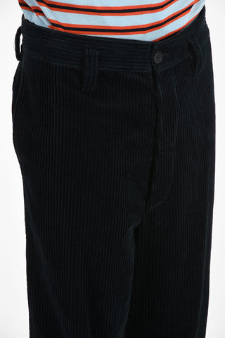 Corduroy Wide Leg Pants with Belt Loops
