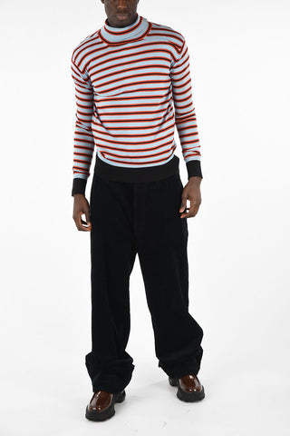 Corduroy Wide Leg Pants with Belt Loops