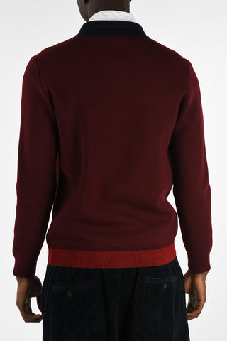 Virgin Wool Cardigan with Collar