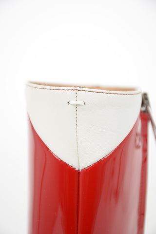 MM22 10cm Leather Two-Tone TABI Ankle Boots