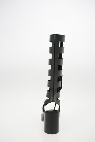 MM22 Stivali Gladiatore in Pelle 9cm