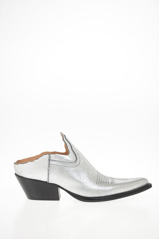 MM22 6cm Textured Leather Western Boots