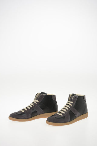 MM22 Suede Leather High-Top Sneakers