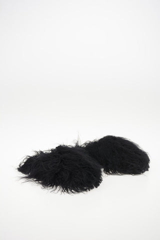 MM6 Faux Leather Slippers