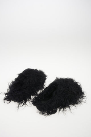 MM6 Faux Leather Slippers