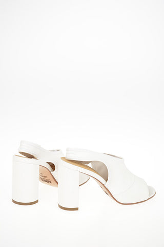 MM6 10cm Faux Leather Slingbacks
