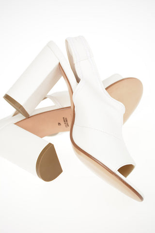 MM6 10cm Faux Leather Slingbacks