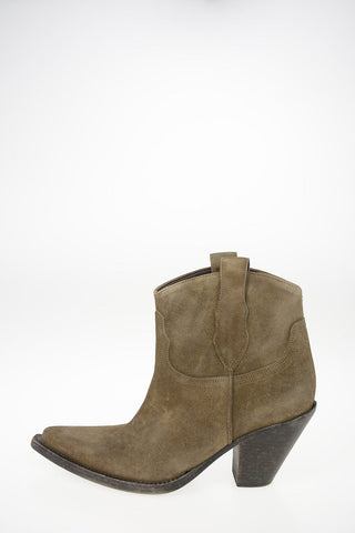 MM22 10cm Suede Leather Wester Boots