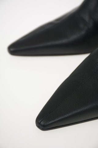 MM6 7cm Textured Leather Ankle Boots