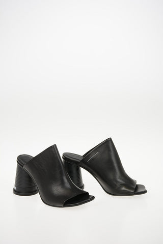 MM6 10cm Leather CUP TO GO Mules