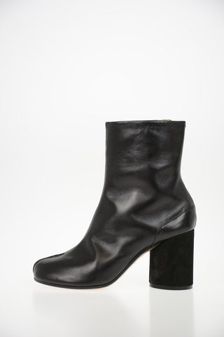 MM22 8cm Leather TABI Ankle Boots