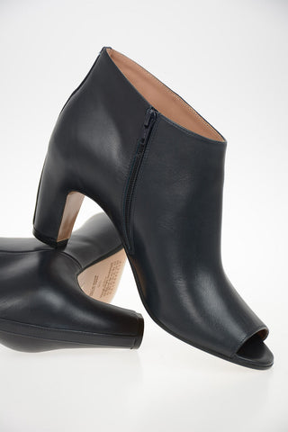 MM22 8cm Leather Keyhole Booties