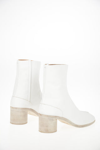 MM22 7cm Leather TABI Booties
