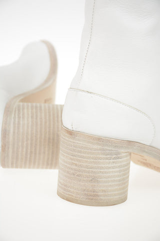 MM22 7cm Leather TABI Booties