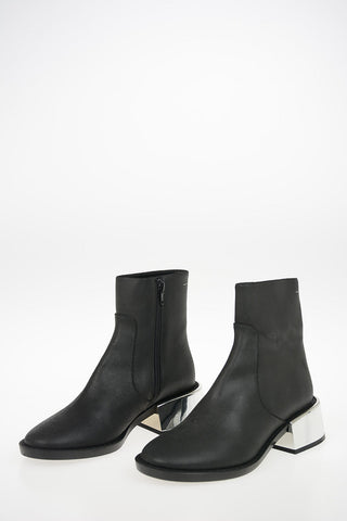 MM6 Stivaletto in Pelle con Zip 5cm