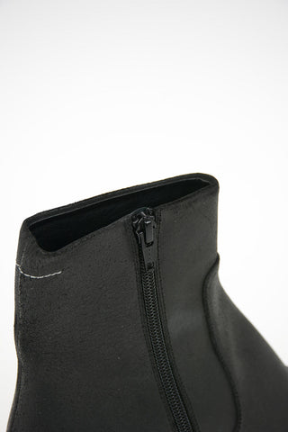 MM6 Stivaletto in Pelle con Zip 5cm