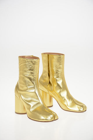 MM22 8cm Laminate Leather TABI Booties