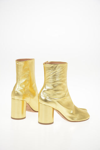 MM22 8cm Laminate Leather TABI Booties