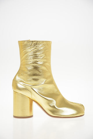 MM22 8cm Laminate Leather TABI Booties