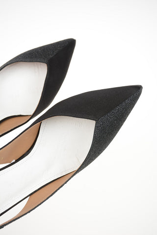 MM22 6cm Satin and Glitter Slingback Pumps